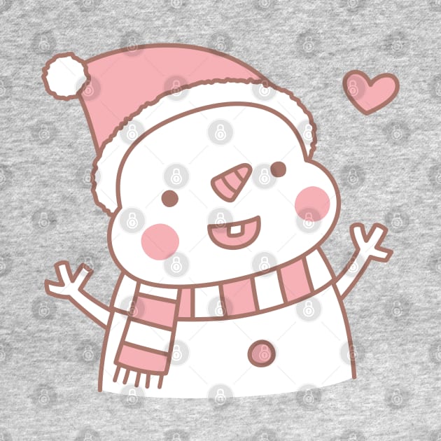Cute Happy Snowman, Christmas Doodle by rustydoodle